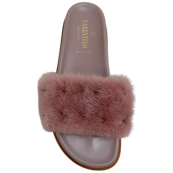 Valentino Mauve Mink Rockstud Slides - Picture 4 of 6
